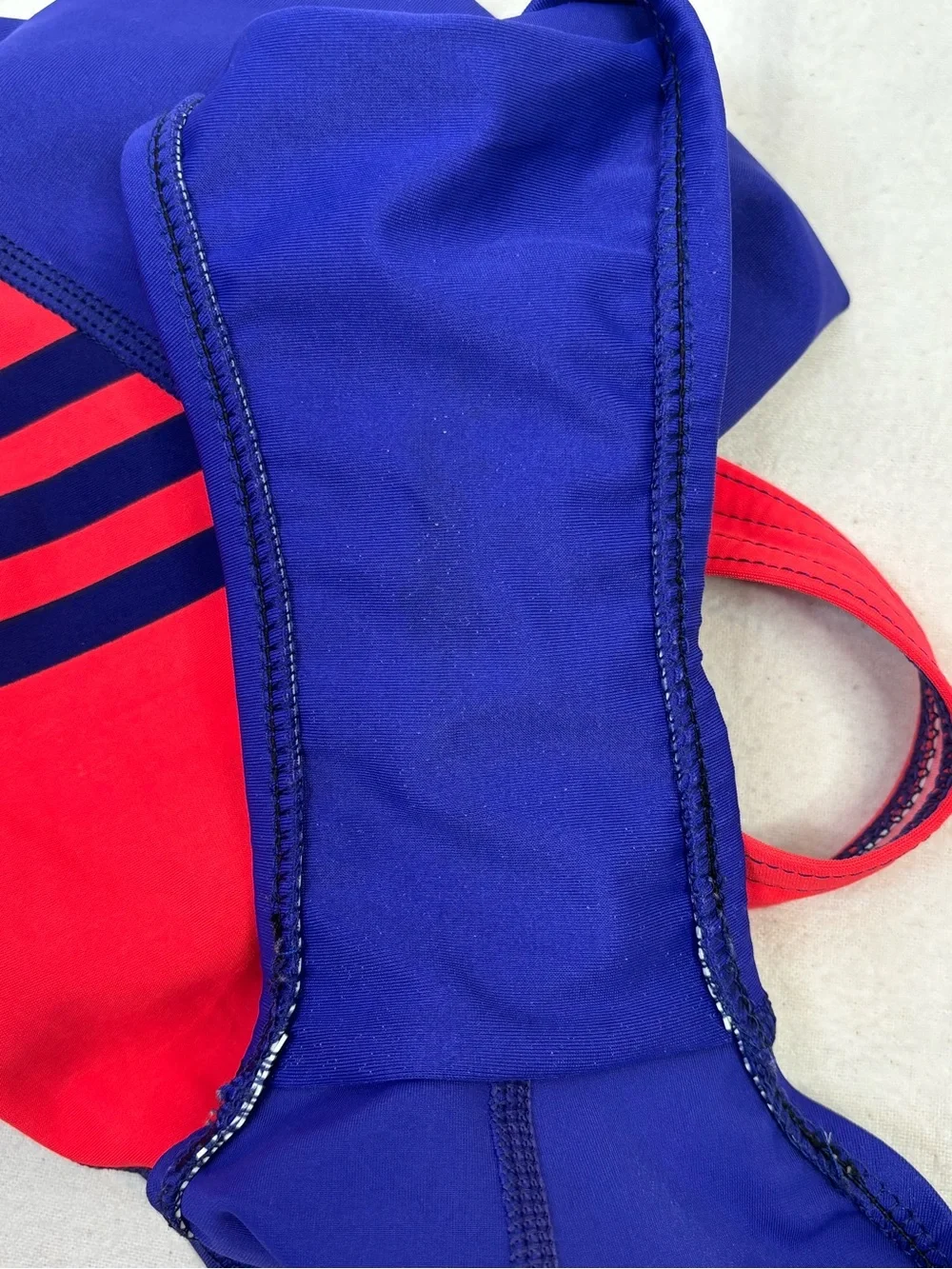 Adidas Women’s Size 34 Inspiration One Piece Swimsuit Purple & Neon Orange Used
